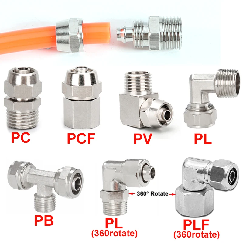 Copper Pneumatic Fittings Air  - Compression Fitting Brass ulasan dan harga