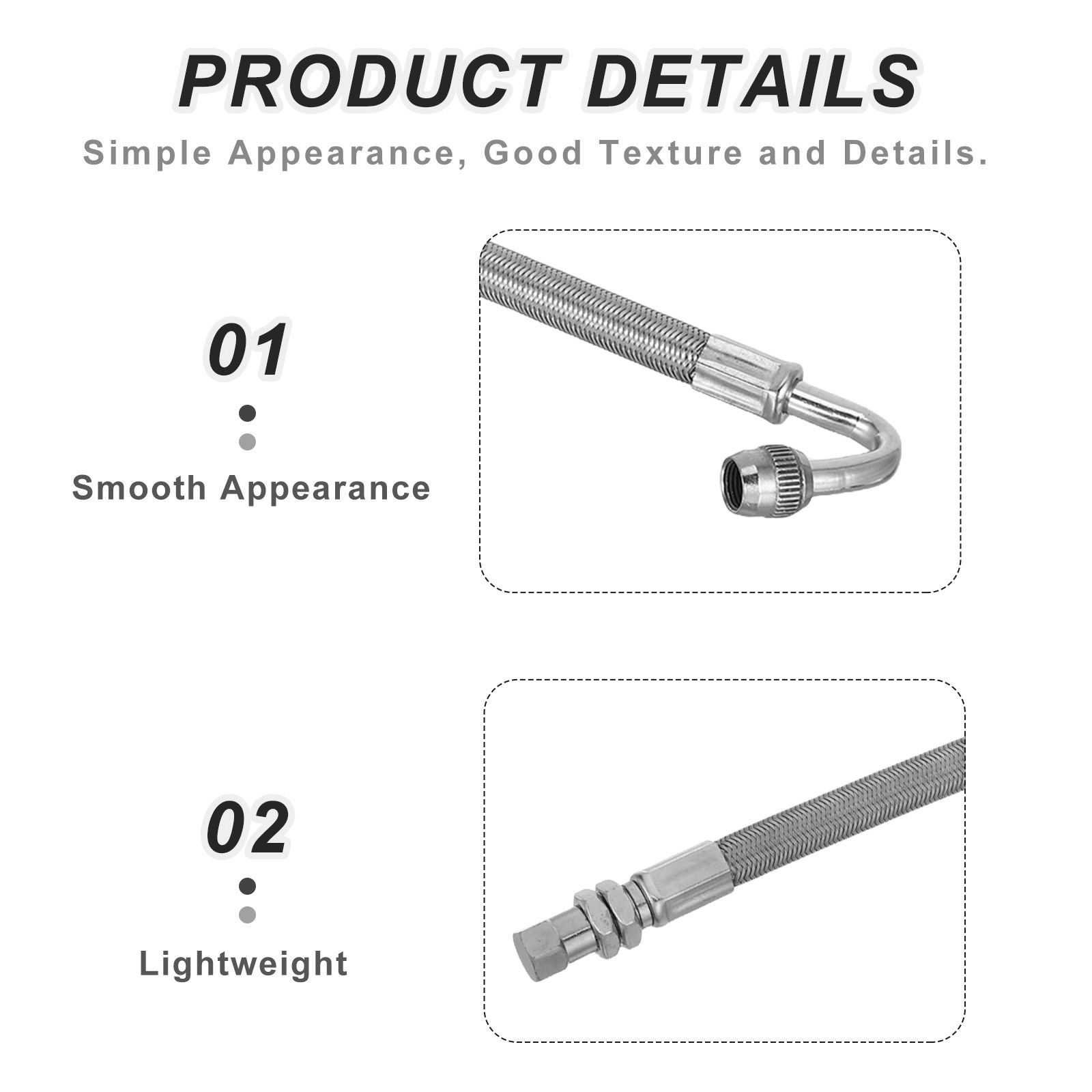 2Pcs Flexible Tire Valve Exten - Flexible Hose Braided ulasan dan harga