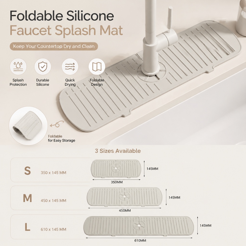 Silicone Faucet Mat Sink Splas - Silicone Tap Washer ulasan dan harga